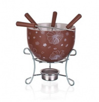 6-dílný fondue set na čokoládu Choco Blossoms